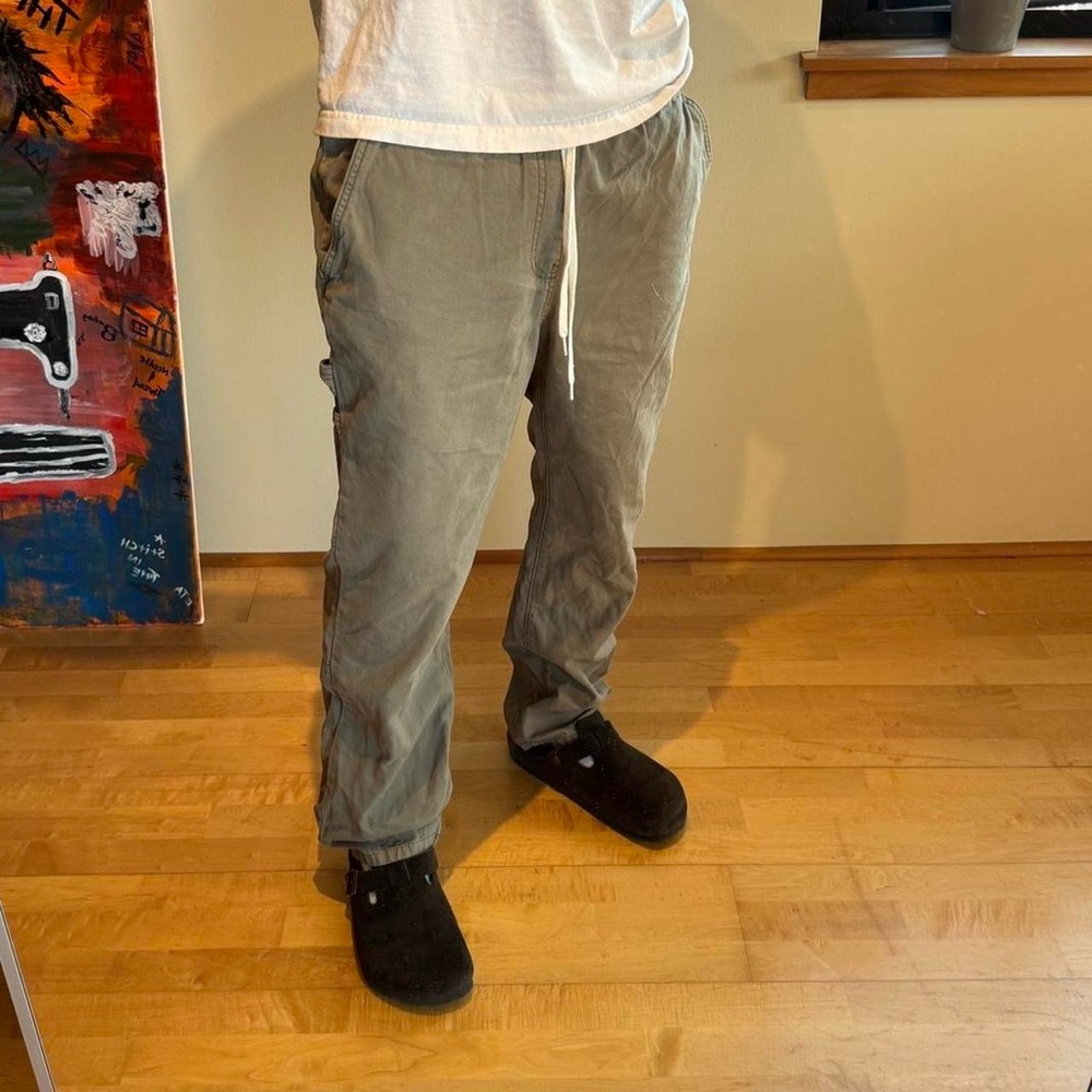 Men's Casual Drawstring Pants - Gray